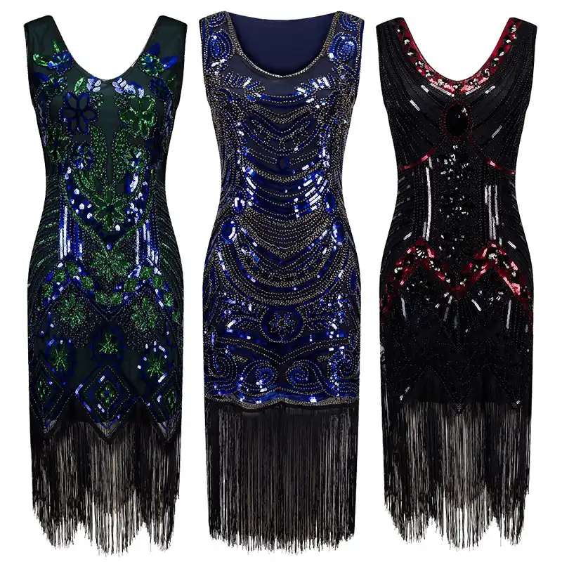 vintage inspired sequin dress