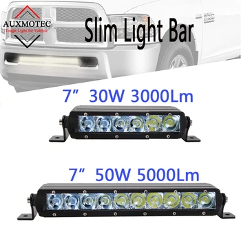 

7inch 30W 11inch 50W Led Light Bar Driving Work LightBar Barra Led 12v 24v for SUV Motorcycle Truck Pickup Motor Boat Offroad
