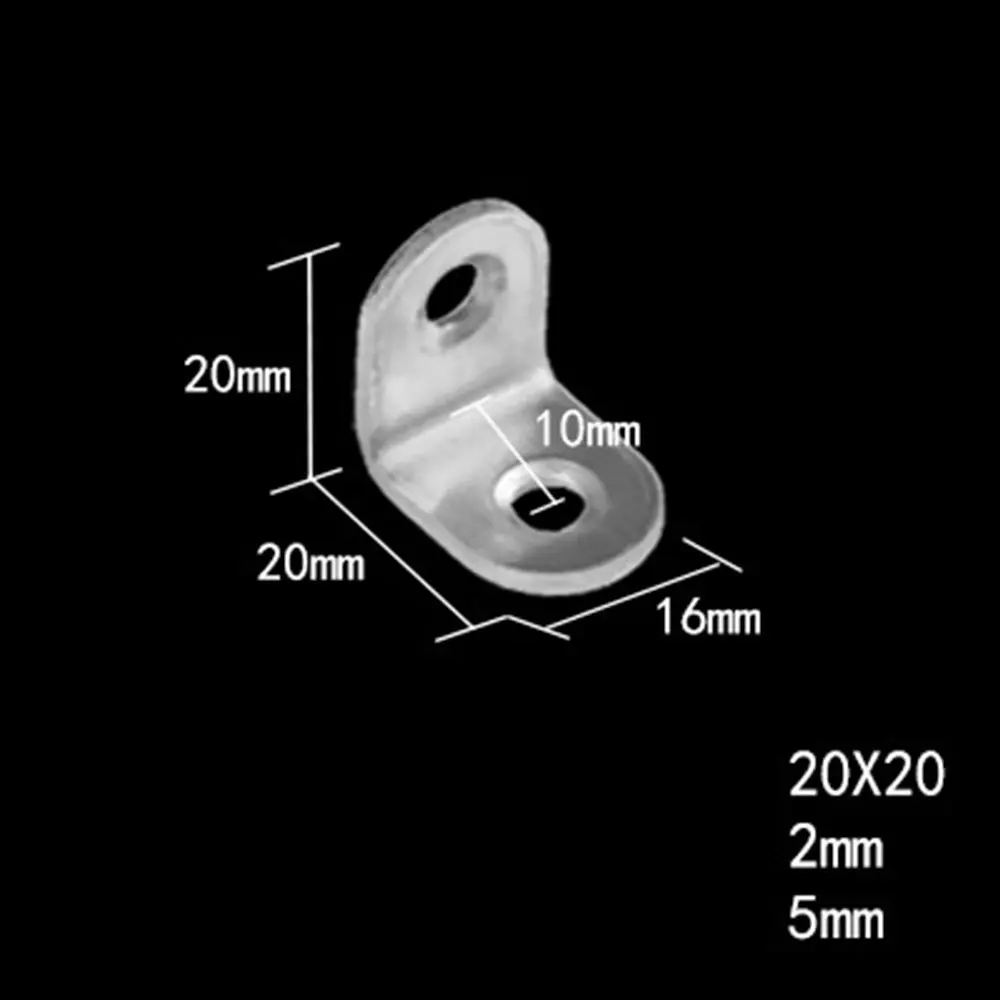 

10pcs L Shaped Right Angle Bracket Furniture Fixed Corner Brackets Joint Fastening