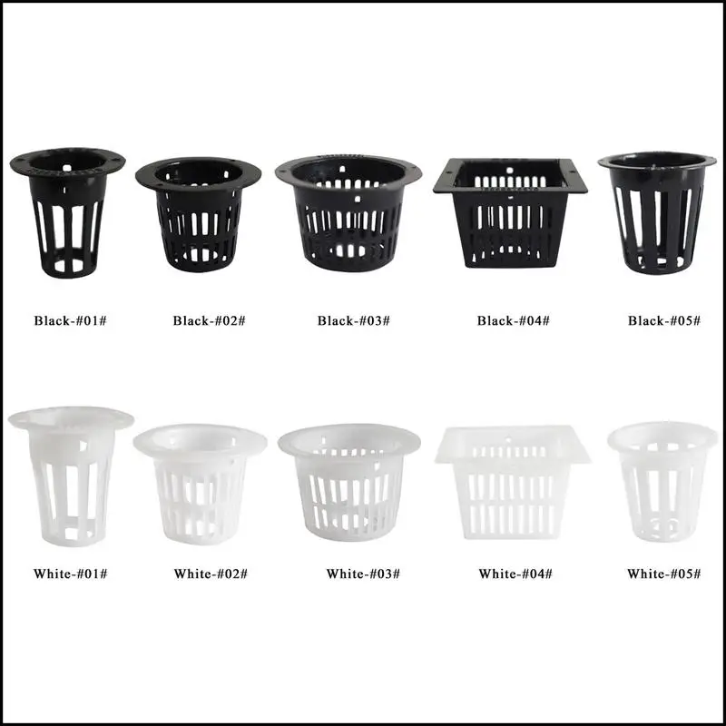

Hydroponic Plant Colonization Basket Plastic Heavy Duty Mesh Pot Net Cup Basket Hydroponic Aeroponic Plant Grow Garden White