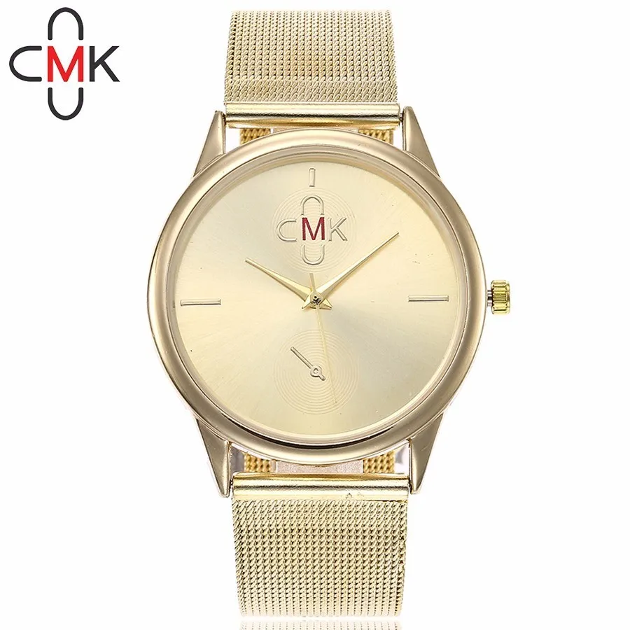 CMK часы ультра тонкий сталь наручные часы с ремешком-сеткой модные повседневное женское платье часы женская одежда наручные Relogio Feminino