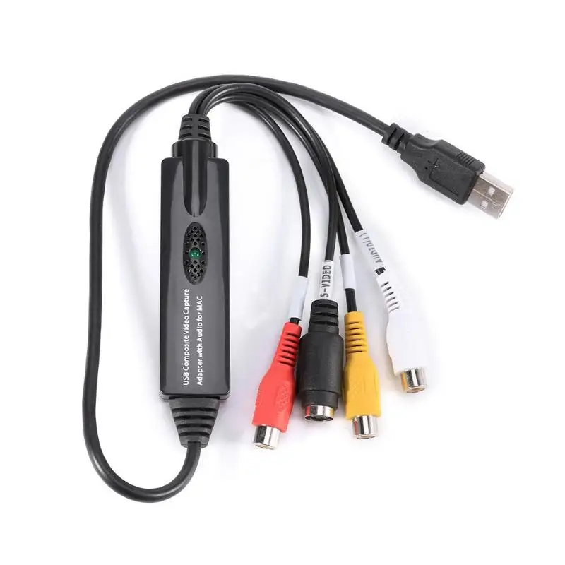 

USB AV Grabber S-Video Composite Video Capture Adapter Recorder with Audio USB Grabber Capture Adapter for Windows MAC