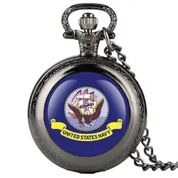 Синий Орел США армия купоны мужские карманные часы Орел фиолетовый узор карманные часы кварцевые карманные часы аналоговый кулон