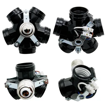 

CLAITE 3 in 1 5 in 1 E27 Screw Mount Lamp Base Holder Bulb Adapter for Celling Lamp DIY Lighting Suitable for E27 Energy Saving