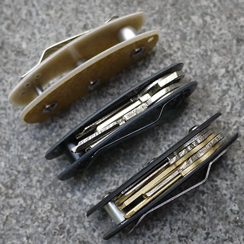 

Portable Size Outdoor Camping Hiking Travel Kit Carbon Fiber Key Holder Organizer Clip Holder Keychain EDC Pocket Tool