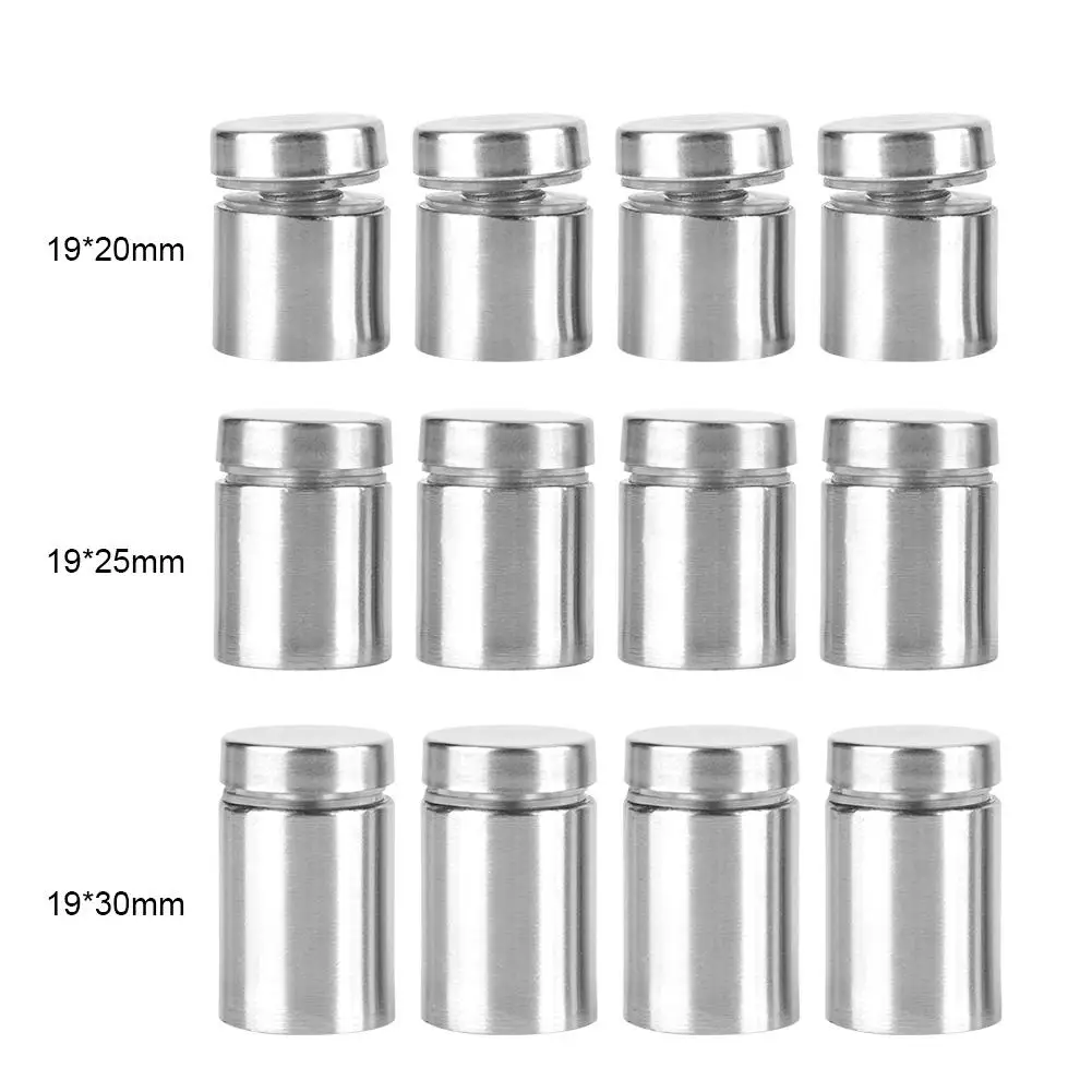 

4pcs Stainless Steel Advertising Sign Fixing Screws Hollow Glass Standoff Pin Tool Accessories