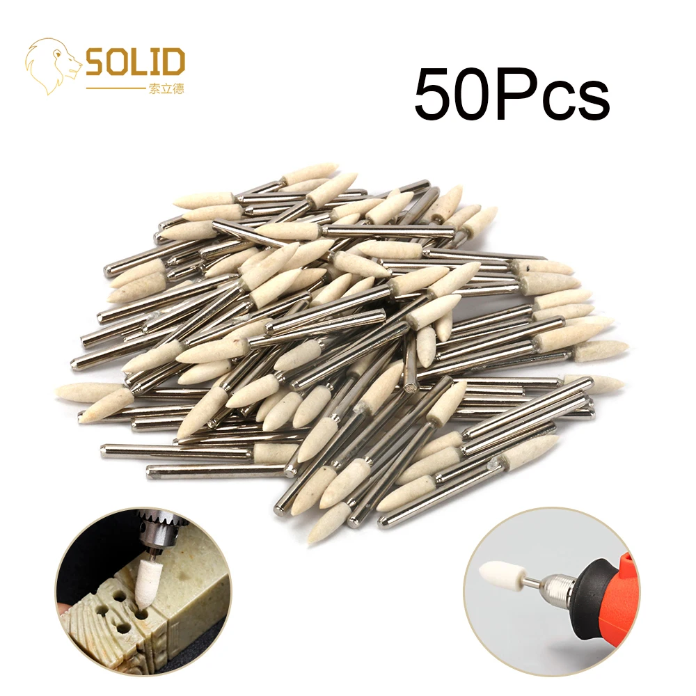 Assorted Size 3//4//5//6//8//10//12 mm in Diameter 50 pcs Wool Felt polishing Pads Abrasive Buffing Wheel for dremel Accessories Rotary Tools