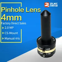 2 мегапикселя ручной Ирис Пинхол объектив 4 мм, 1/" CS крепление объектива, CCTV объектив для линзы машинного зрения камеры промышленный объектив 1080P