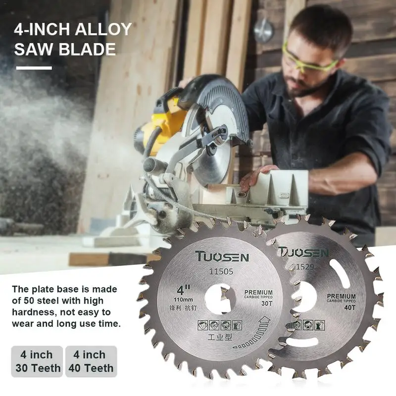 

4-Inch Industrial Woodworking Carbide Circular Saw Blade Wood Cutting Machine Alternating Tooth Carbide Grinder Cutting Discs