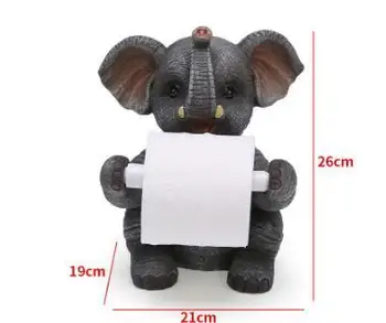 

(vertical) Resin Animal Paper Holder Creative Cute Elephant Role Paper Holders Living Room Home Environment, Paper Towel Rack