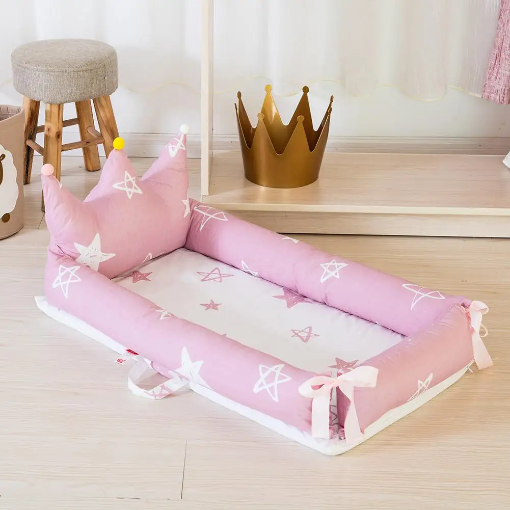  Kidlove Baby Nest Detachable Simulating Sleep Bed Crown Design Newborn Babynest Travelling Cushion 