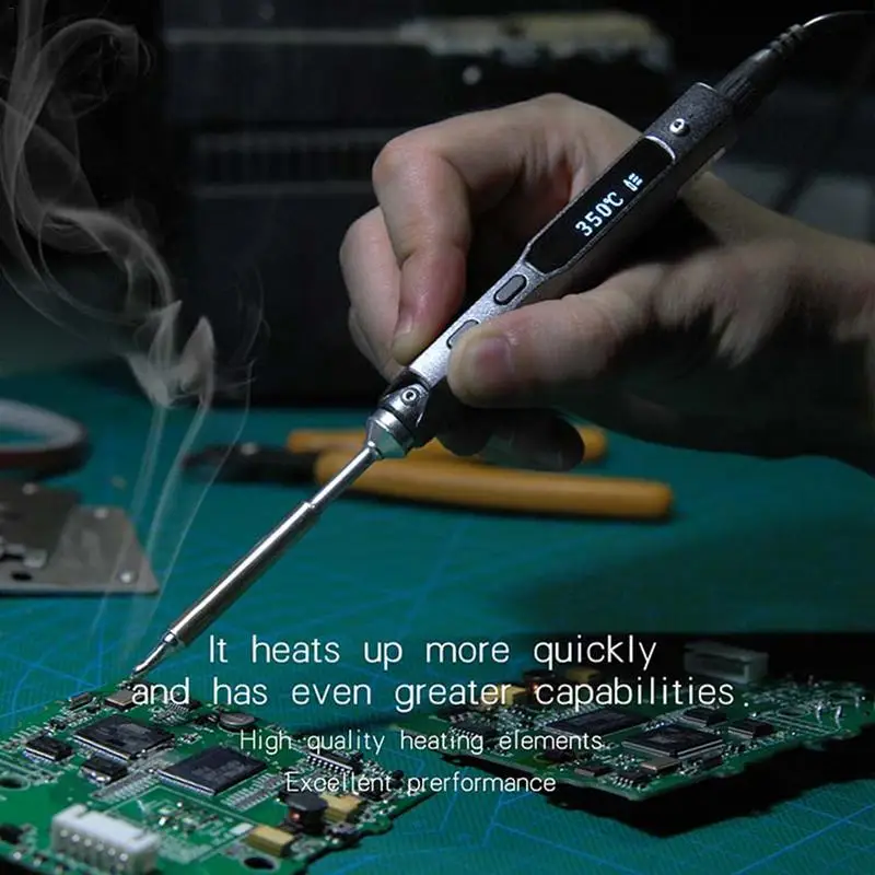 

Portable Digital LCD Electric Soldering Iron TS100 Welding Head Mini 65W Programmable Direct-current Welding Head