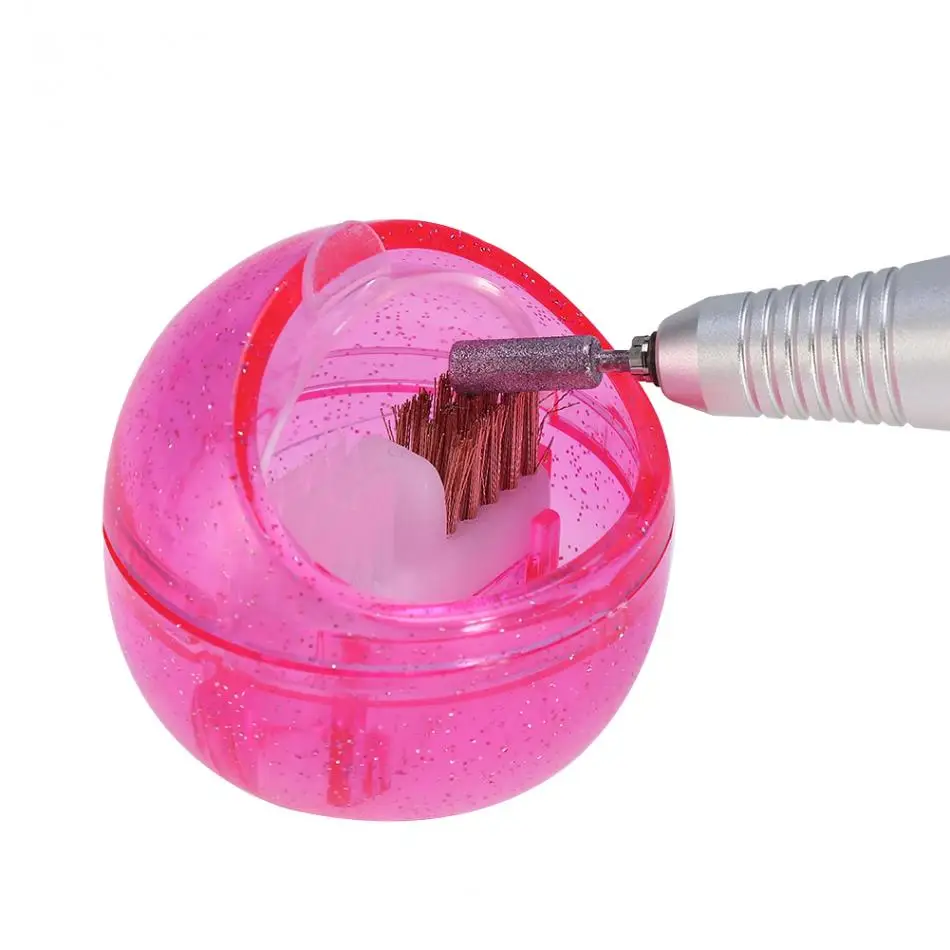 

Mini Nail Drill Bits Cleaning Box Portable Nail Art Drill Head Bits Dust Cleanning Case Polishing Manicure Pedicure Nail Tools
