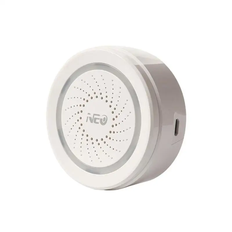 

Smart Home Multi-voice Selection 2.4 GHz Automation Wireless WiFi Siren Alarm Sensor USB Alarm Work for Alexa Echo Google Home