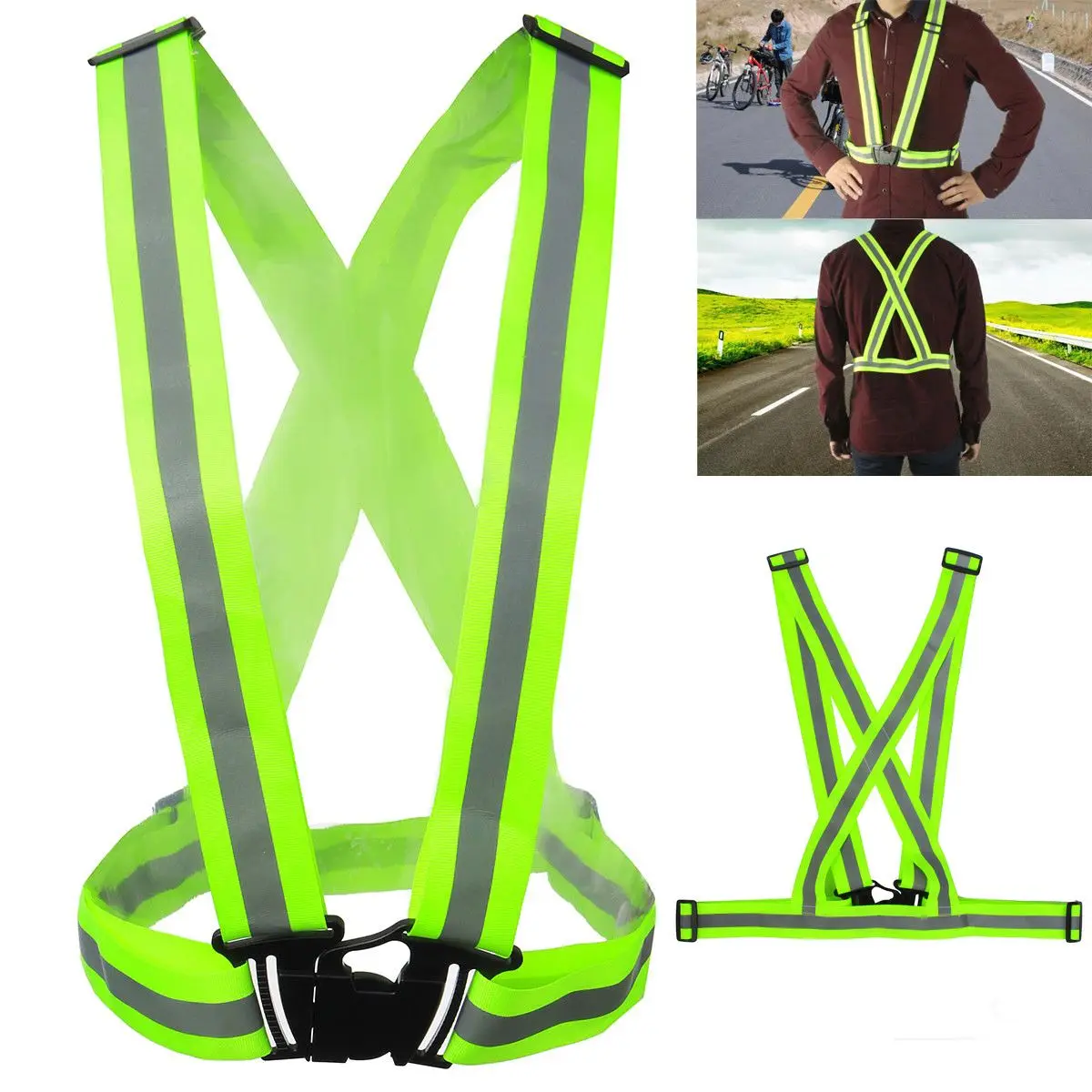 Buy Adjustable High Visibility Safety Vest Waistcoat