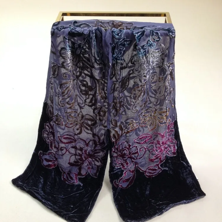 

velvet silk scarf women size:23*135cm women men #511 DOUBLE-DECKER
