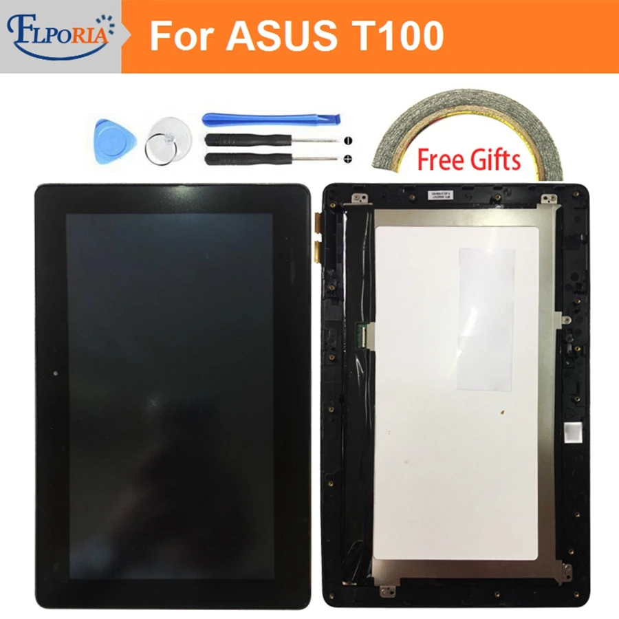 

For ASUS Transformer Book T100 T100TA T100TA-C1-GR T100T LCD Display Touch Screen Digitizer Assembly with Frame Repair Parts