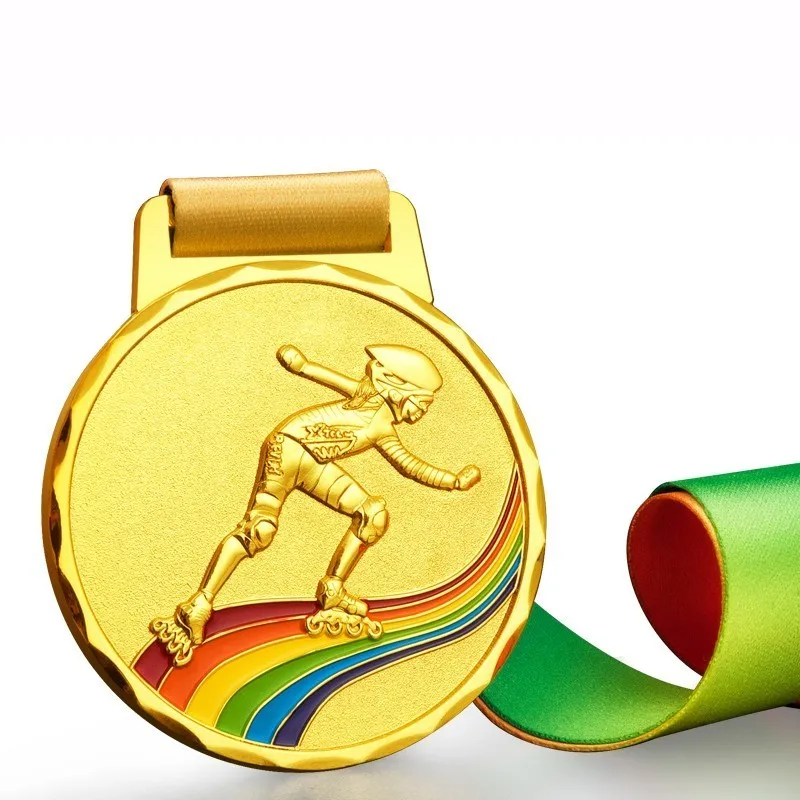 

Best Roller-skating Match Medal Customize Metal Roller Skating Medals Badges Customized Honor Gold Medal Holder Souvenirs Gift