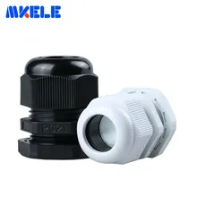 10 шт./лот кабельный сальник для герметизации провода с PG21 черный/белый Пластик нейлоновые Водонепроницаемые кабельные сальники суставов IP68 коннектор для кабеля, для 13-15 мм кабель