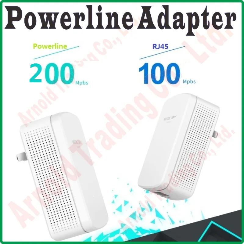 1 шт 100 Мбит/с RJ45 Порты и разъёмы, 200 Мбит/с powerline сетевой адаптер, AV200 Ethernet ПЛК адаптер Wi-Fi роутера партнер, IPTV, Homeplug AV2