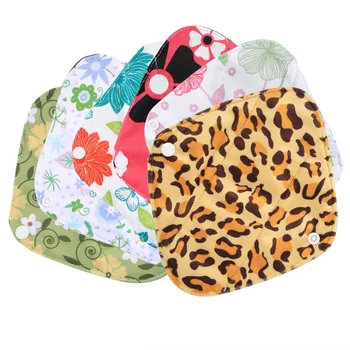 

6PC Reusable Bamboo Sanitary Menstrual Pad Washable Mama Cloth Sanitary Pad 20*18cm Panty Liner Towel + Wet Bag Set Antiperspira