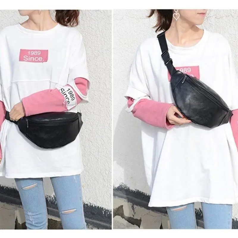 بو الجلود حزمة مراوح للرجال النساء الحماية ضد السرقة الخصر حزم Crossbody الصدر حزام أكياس الإناث الخصر حقيبة المرأة الرجال حقيبة ل حزام