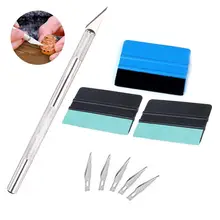 9 шт. автомобиля Фольга Инструмент Ракель набор ремесло резак с Детская безопасность кепки для плёнки стикеры ручной инструмент