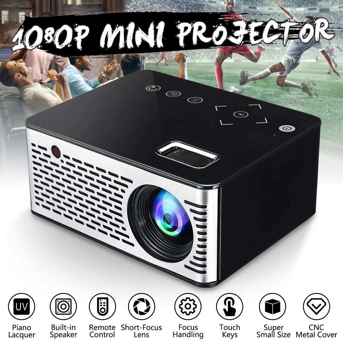 

LED Mini Projector HD Portable HDMI USB AV LED Projector Home Cinema Support Power Bank Charging For Home