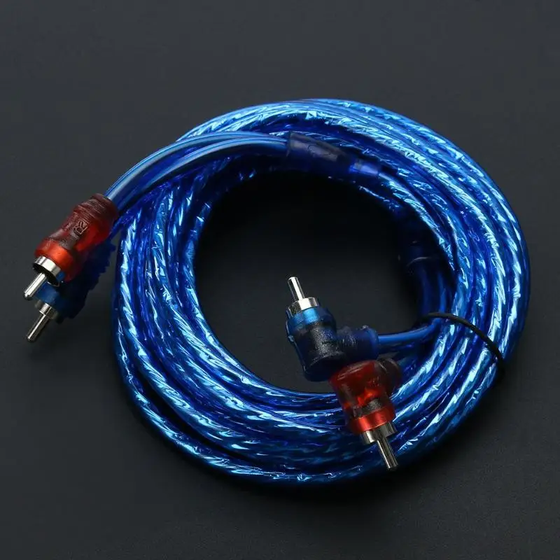 5 м 2 RCA на разъем автомобильная аудиосистема усилитель Плетеный Чистый медный