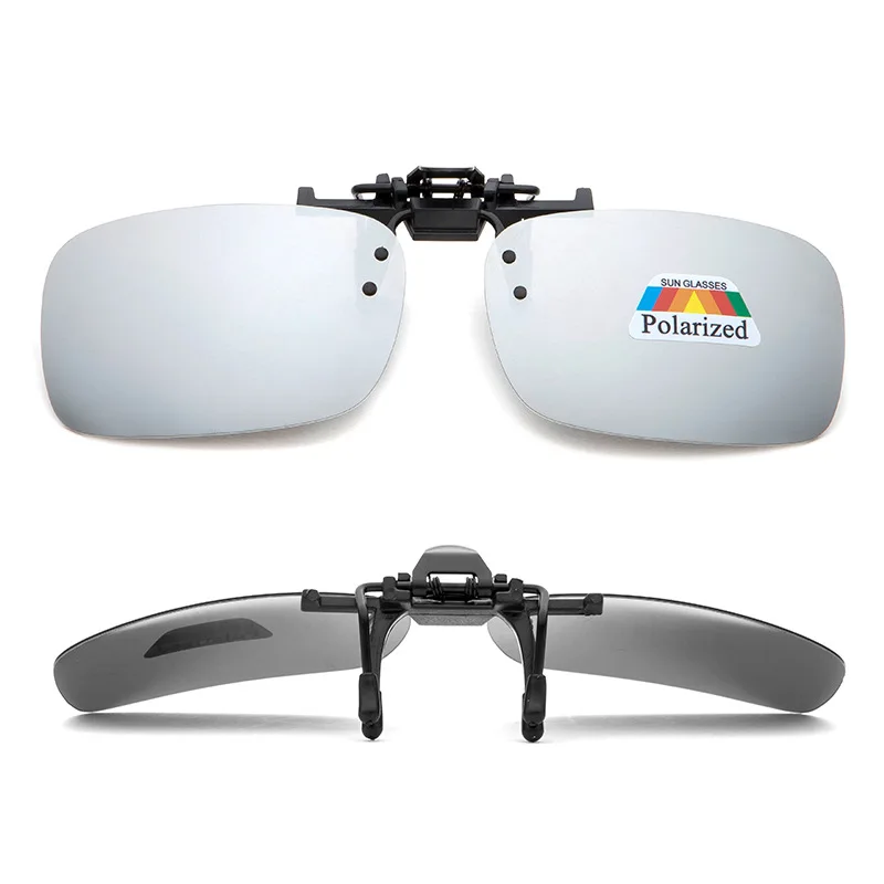 

Frameless Polarized Sunglasses Clip on Glasses for Driver Rimless Sun Glasses Men Driving Flip on Myopia Glasses UV400