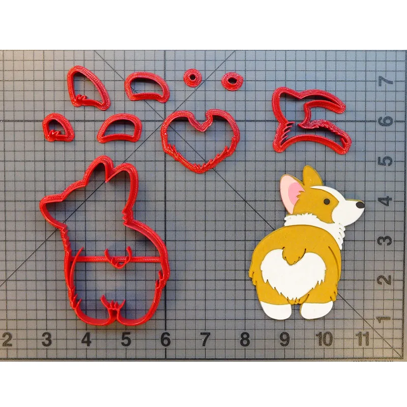 Попка корги резак для печенья набор на заказ 3D печать животных печенье штамп торт