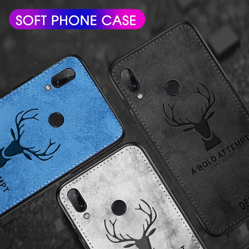 

For Xiaomi Redmi 7 Note 7 6 Pro 4 4X 5A 5 Plus 6A S2 Y2 Mi 9 SE Pocophone F1 Mi 8 Lite Mi5X A1 MiA2 Lite Deer Cloth Cover Case