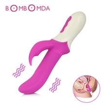 Female Turn Beads G spot Vibrators 10 Speed Dual Vibration Dildo Massager Sex Toys for Woman