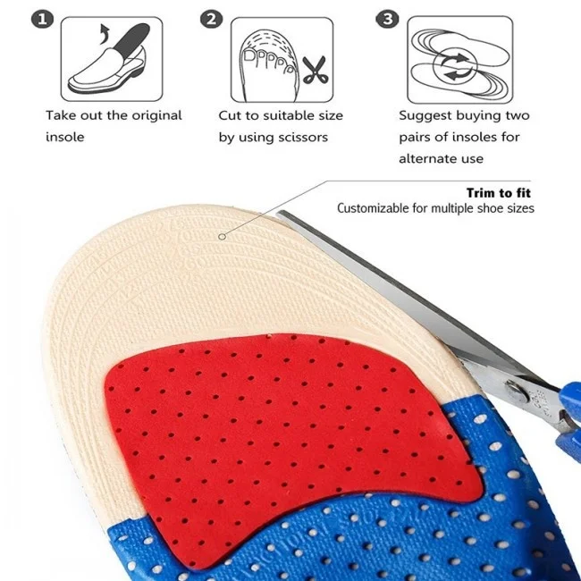 

Orthotic Arch Support Sport Shoe Pad Sport Running Silicone Gel Insoles Insert Cushion Pads For Men Women