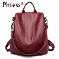 2019 Female Leather Backpacks Sac A Dos Ladies Bagpack School Bags For Girls Travel Large Capacity Back Pack Casual Daypack New