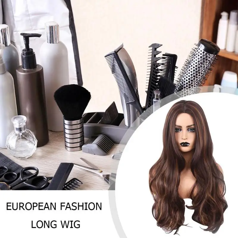 Women Long Curly Cosplay Wig Heat Resistant Fiber Natural Synthetic Hair Full Head Wigs Women Long Curly Cosplay Wig Heat Resistant Fiber Natural Synthetic Hair Full Head Wigs