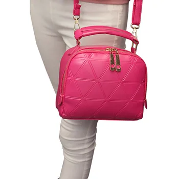 

New Fashion 2019 Women Messenger Bag PU Leather Handbag Chain Shoulder Bags Crossbody Laser for iPhone Xs X 6 7 8 Zipper