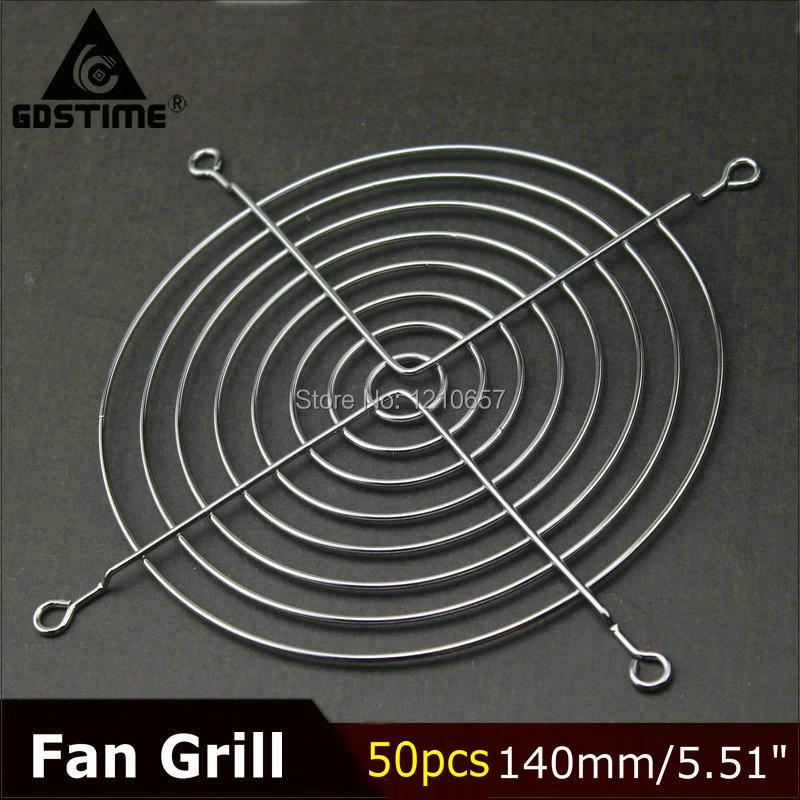50PCS Gdstime 140mm Metal Wire Finger Guard Protection Grid PC Fan Grill Cooler 14cm 