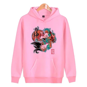 

okami Usa Size Hoodies Sweatshirt 2019 New Men Hooded 3D Printed Fashion Hoody Hip Hop Sweatshirts Cosplay Costume V3988