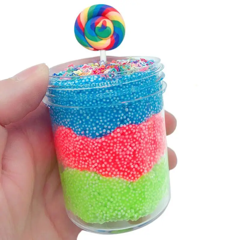 120 мл поставки слаймов анти-стресс slime игрушка для детей инновационные леденец на каждый день, 3 цвета Снежинка Мягкий красочный слизистый пластилин