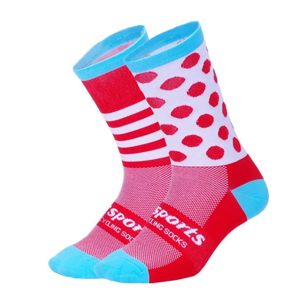 

Unisex Professional Cycling Socks Outdoor Sport Racing All Season Calf Length Compression Socks Print