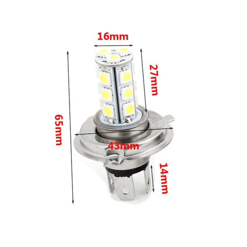 CLAITE новые конструкции печатной платы DC 12 V 5 W H4 5050 SMD 18 светодиодный s Белый
