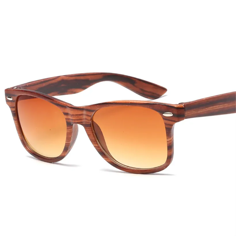 

NYWOOH Vintage Imitation Wood Grain Sunglasses Women Men Gradient Sun Glasses Unique Wooden Legs Glasses