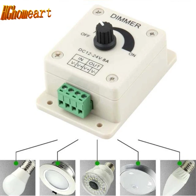 AC 12v Led Dimmer Brightness Control with LED Switch Bulbs Strip Light