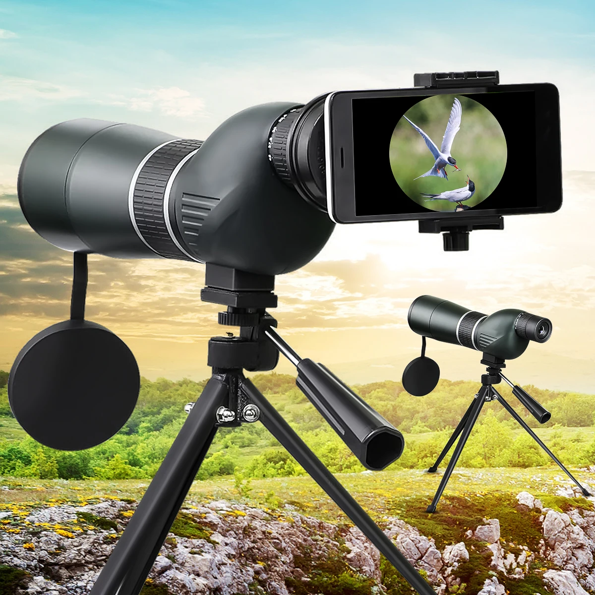 

45X to 15X 60S HD Powerful Binoculars Great Handheld Telescope Night Vision Military HD Professional Hunting