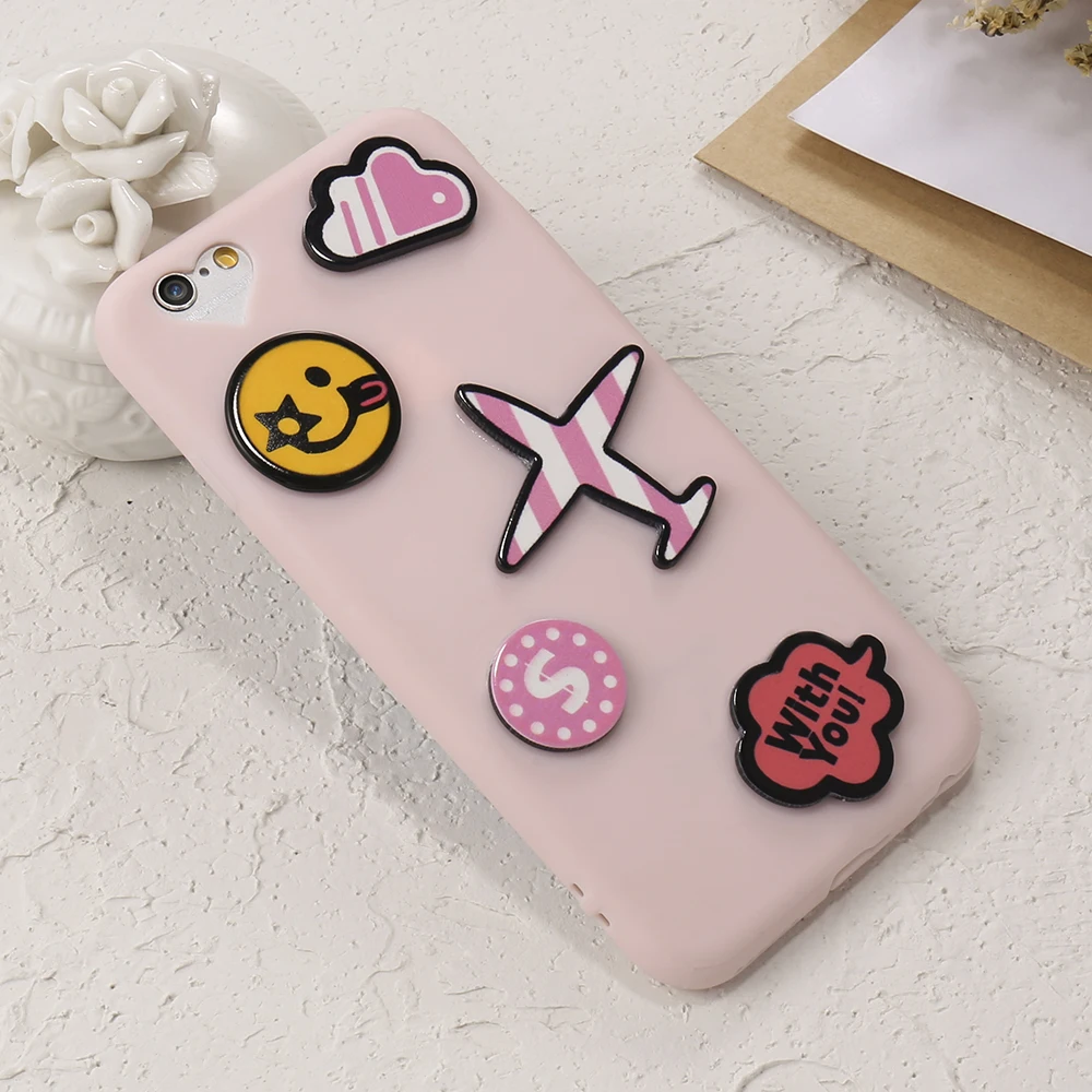 KISSCASE 3D мультфильм для iPhone 7 6s 6 Plus милый чехол розовый тонкий мягкий ТПУ