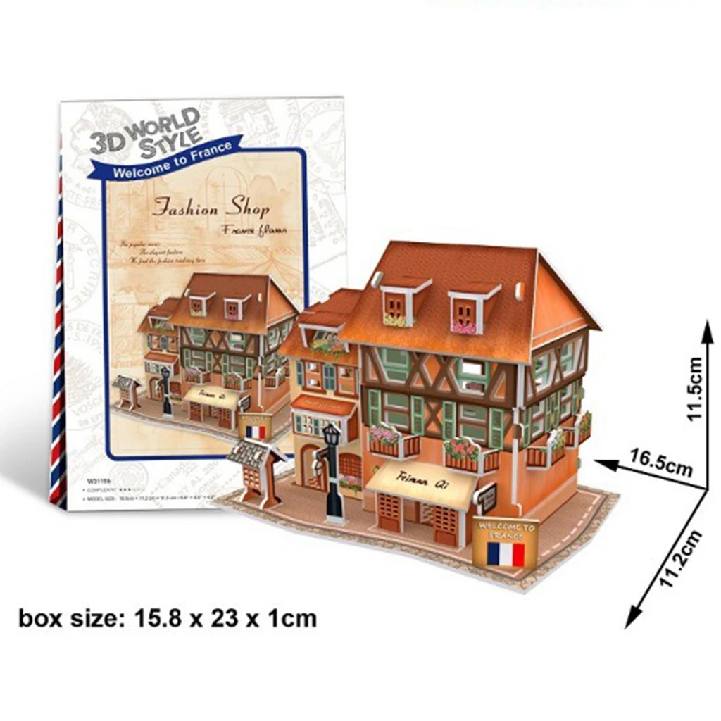 

DIY Miniature Dollhouse Wooden Furniture Kit Handmade Crafts French Loft Apartment Model 1/24 Scale Puzzle Doll House Toys
