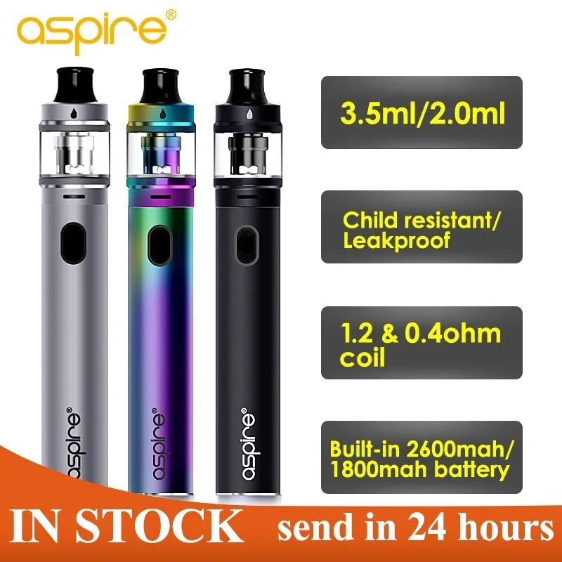 Электронные сигареты Aspire Tigon Vape Kit емкость типа MTL/DTL 3 5 мл катушка 1 2 Ом/0 4 Ом