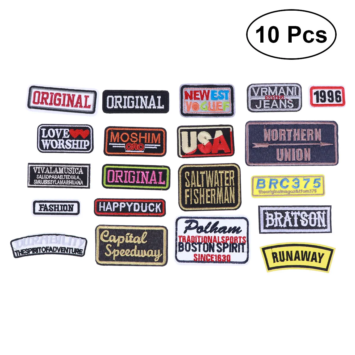 

10PC Sewing British Wind Letters Custom Military Name Tapes DIY Embroidery Clothes Patches for Jackets Backpacks Jeans