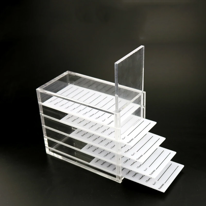 

5 Layers Eyelash Storage Box Makeup Display Container Eyelashes Glue Pallet Holder Grafting Eyelash Transparent Box Dropship